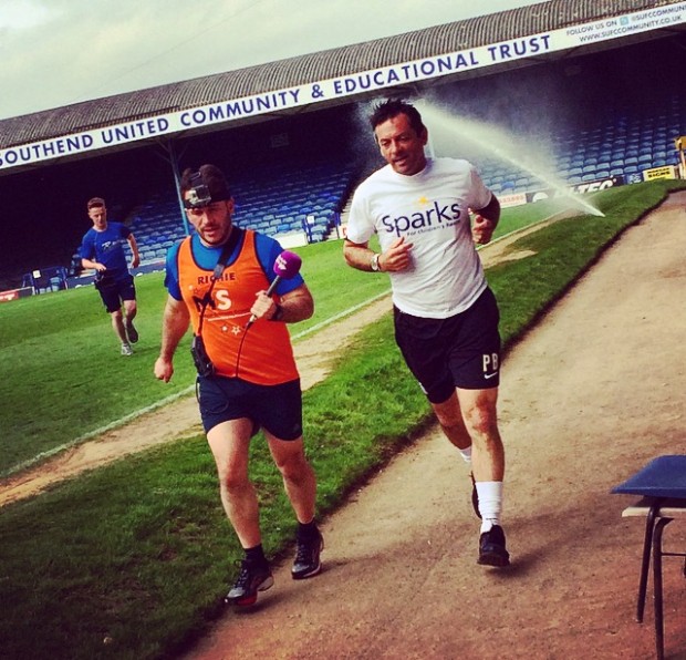 Phil Brown training for the big day