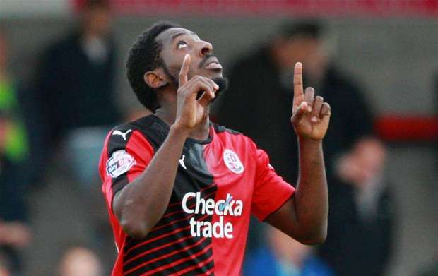 Crawley Town's Roarie Deacon came on as a sub to net the winner in stoppage time (Photo by Action Images)