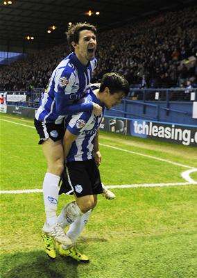 Fernando Forestieri celebrates scoring the first of a brace for Sheffield Wednesday in their win over Birmingham City (Photo by Action Images / Ryan Browne)