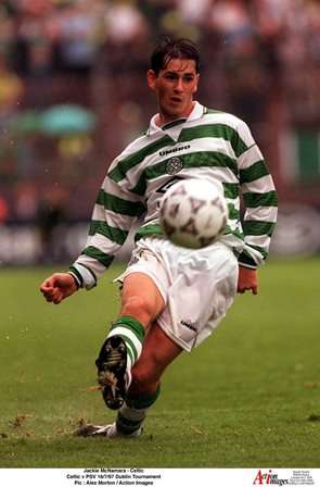 Heyday: Jackie McNamara playing for the Bhoys (Photo by Alex Morton / Action Images)