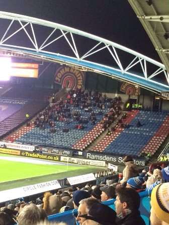 Charlton's contingent of the 9,736 attendance (Source: Twitter)