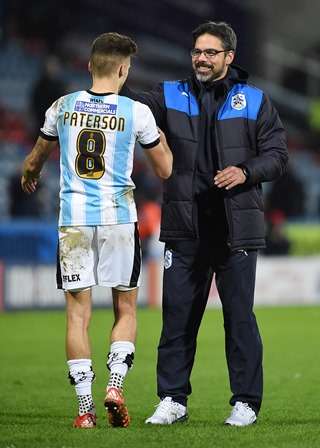 Football Soccer - Huddersfield Town v Charlton Athletic - Sky Bet Football League Championship - John Smith's Stadium - 12/1/16 Huddersfield Town manager David Wagner shakes hands with Jamie Paterson after the game Mandatory Credit: Action Images / Ryan Browne Livepic EDITORIAL USE ONLY. No use with unauthorized audio, video, data, fixture lists, club/league logos or "live" services. Online in-match use limited to 45 images, no video emulation. No use in betting, games or single club/league/player publications.  Please contact your account representative for further details.