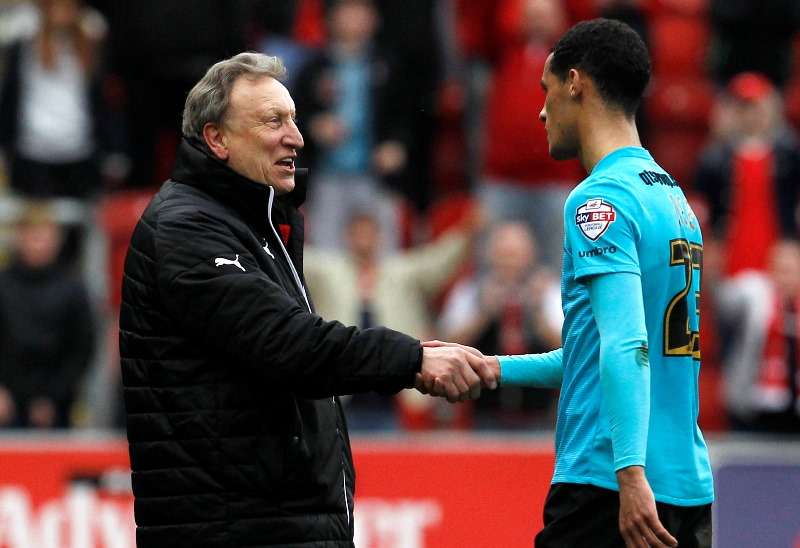 Football Soccer - Rotherham United v Derby County - Sky Bet Football League Championship - AESSEAL New York Stadium - 12/3/16 Rotherham United manager Neil Warnock (L) shakes the hand of Derby County's Thomas Ince after the final whistle Mandatory Credit: Action Images / Craig Brough Livepic EDITORIAL USE ONLY. No use with unauthorized audio, video, data, fixture lists, club/league logos or "live" services. Online in-match use limited to 45 images, no video emulation. No use in betting, games or single club/league/player publications.  Please contact your account representative for further details.