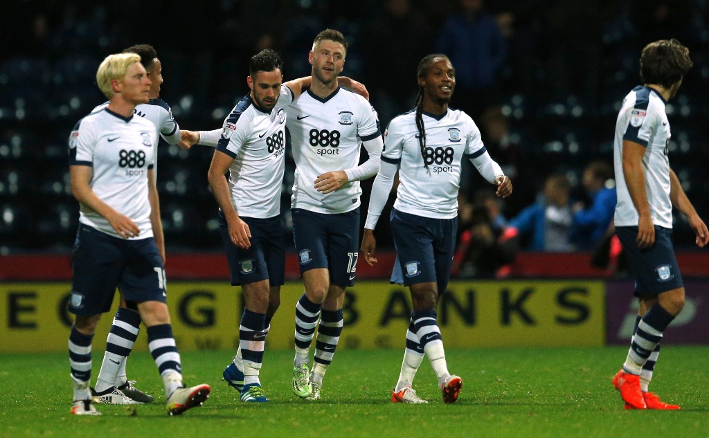 Back in business: Gallagher celebrates his goal against Huddersfield