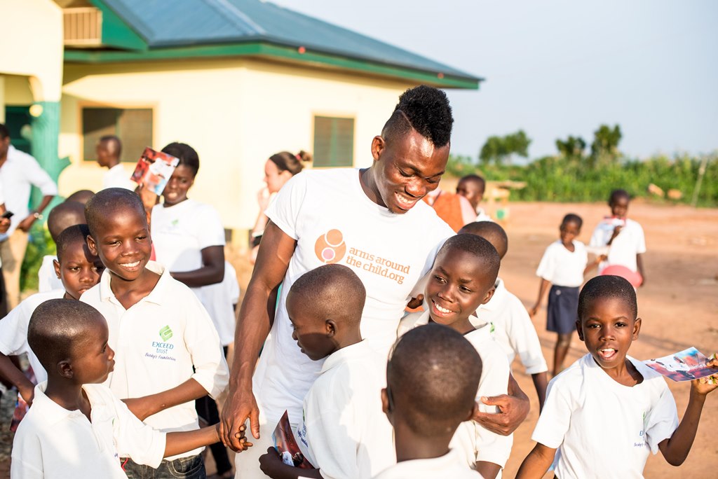 Mission to Ghana: Atsu took a pile of jerseys to orphans in Ghana