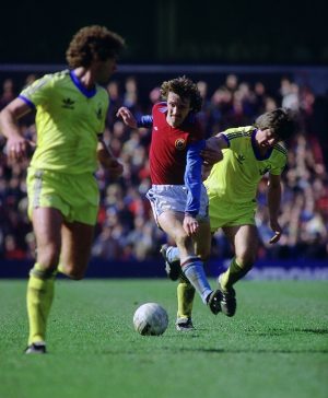 Old days: Des Bremner in action for Aston Villa