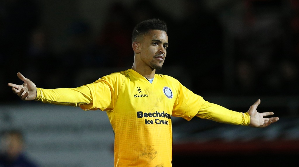 Paris Cowan-Hall celebrates scoring during his second spell at Wycombe (Picture: Action Images)