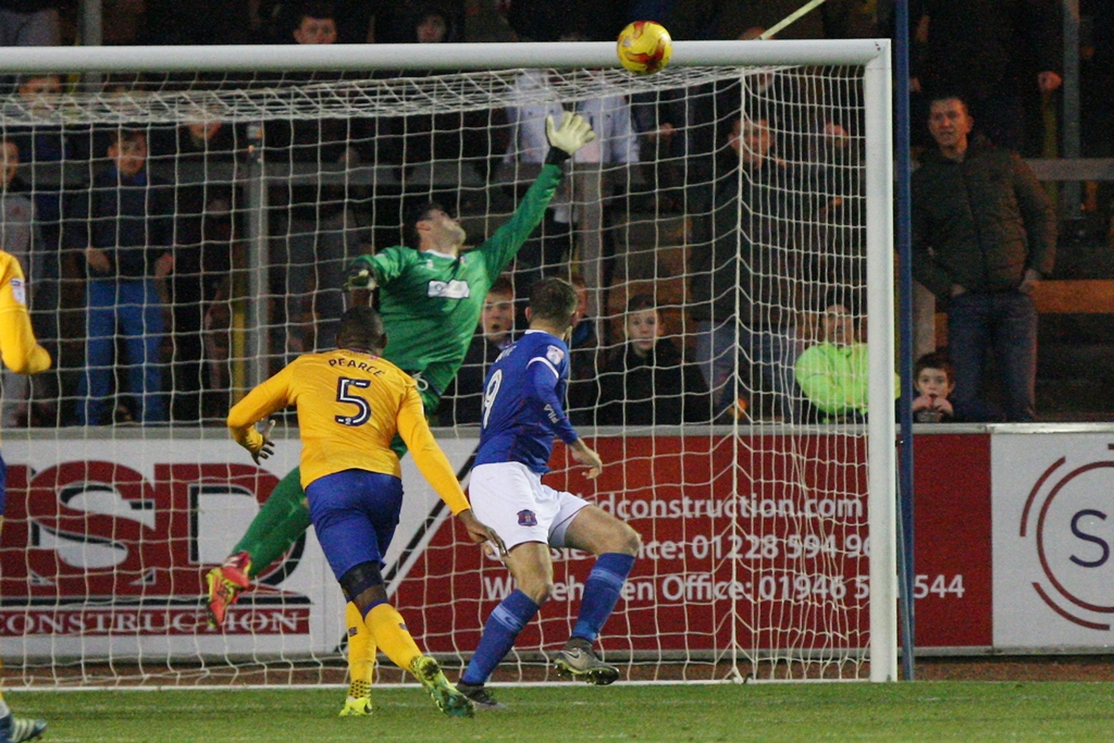 Hat-Trick hero: Wyke notches his third goal against Mansfield on a very eventful day (Picture: Action Images via Reuters)