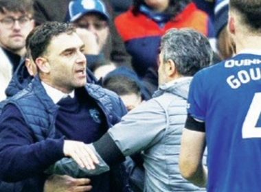 Omer Riza was sent off during Cardiff City's derby day victory over Swansea City