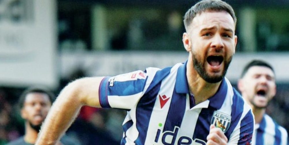 West Brom’s Adam Armstrong enjoys his winner PICTURE: Malcolm Couzens