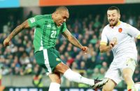 TAKE THAT: Josh Magennis scores for Northern Ireland in their 5-0win against Bulgaria in October PICTURE: Alamy