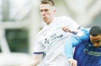 CLOSE: Cohen Bramall, right, hits the bar