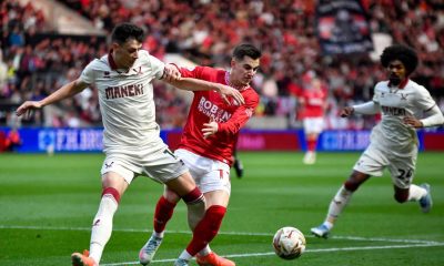 Anis Mehmeti of Bristol City battling Sheffield United defender Anel Ahmedhodzic for the ball in the first leg action PICTURE: Alamy