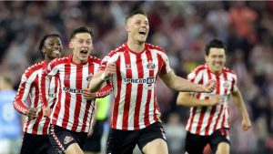 Sunderland’s Dan Ballard and team-mates are heading to Wembley (Steve Welsh/PA)