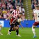 Vini Souza of Sheffield United in action during the second-leg victory over Bristol City in the EFL Championship play-off semi-finals at Bramall Lane PICTURE: Alamy