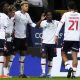 Mason Burstow (third left) celebrates his goal (Nick Potts/PA)