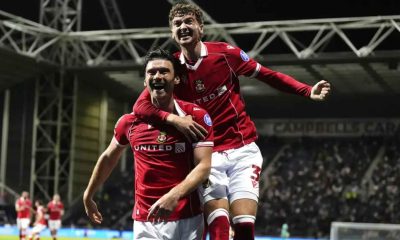 Kieffer Moore, left, was Wrexham’s match-winner (Nick Potts/PA)