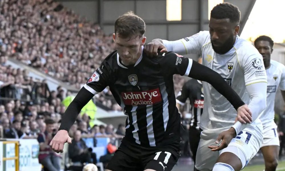 Conor Grant (left) completed the scoring for Notts County (Cody Froggatt/PA)