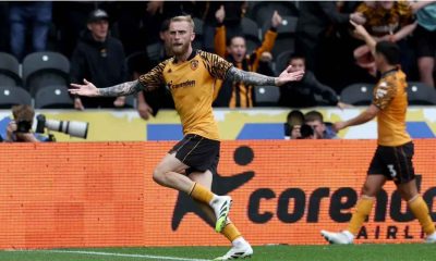 Oli McBurnie celebrates scoring the winner (Scott Heppell/PA)
