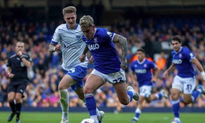 Ipswich’s Sammie Szmodics takes the game to Pompey