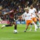 Josh Neufville gets set to fire home the winner