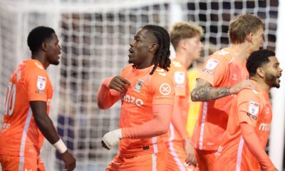 Brandon Thomas-Asante celebrates with his teammate
