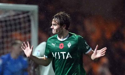 Nathan Lowe opened the scoring for Stockport at Port Vale