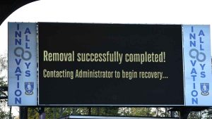 A message on Sheffield Wednesday's screen last weekend