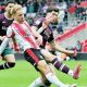NO JOY: Southampton’s Leo Scienza shoots at goal PICTURE: PSI