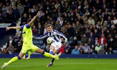 West Bromwich Albion’s Isaac Price scores their second goal in clinical fashion