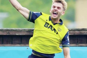 Oxford United’s Stan Mills celebrates his winner