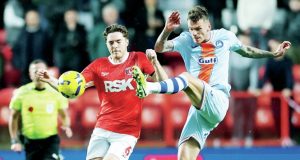 Charlton’s Conor Coventry and Swansea’s Josh Tymon