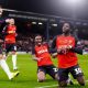 Luton Town’s Gideon Kodua celebrates his late winner
