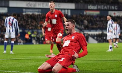 Marvin Ducksch celebrates for Birmingham City against West Brom