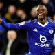 Leicester City’s Patson Daka celebrates doubling their lead
