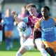 Shrewsbury Town’s Ismeal Kabia, right, battles for the ball in the FA Cup win at South Shields