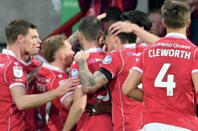 TEAM SPIRIT: Wrexham celebrate