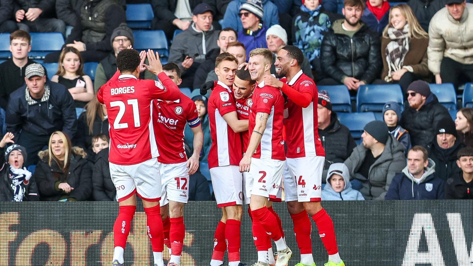 Anis Mehmeti wheels away after firing Bristol City ahead inside four minutes.