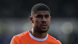 Blackpool’s Ashley Fletcher in action