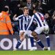 West Bromwich Albion’s Aune Heggebo celebrates with George Campbell