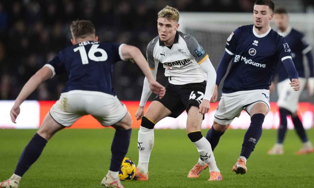 Bobby Clark in action for Derby County