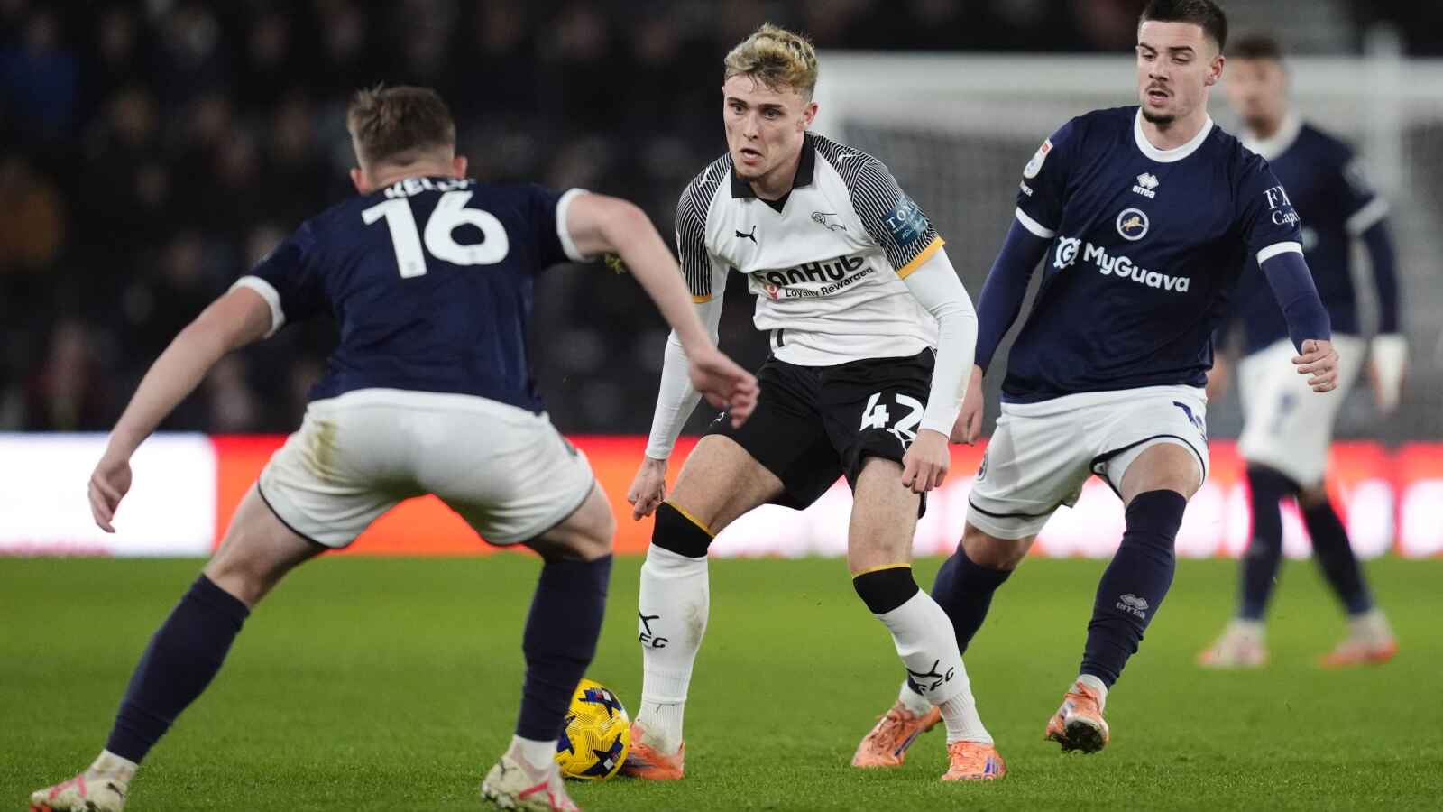 Bobby Clark in action for Derby County