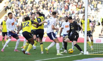 Preston North End’s Jordan Storey scores their opening goal