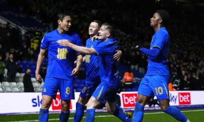Birmingham City celebrate scoring their opener