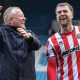 Patrick Bamford and Chris Wilder celebrate Sheffield United’s Steel City derby day victory