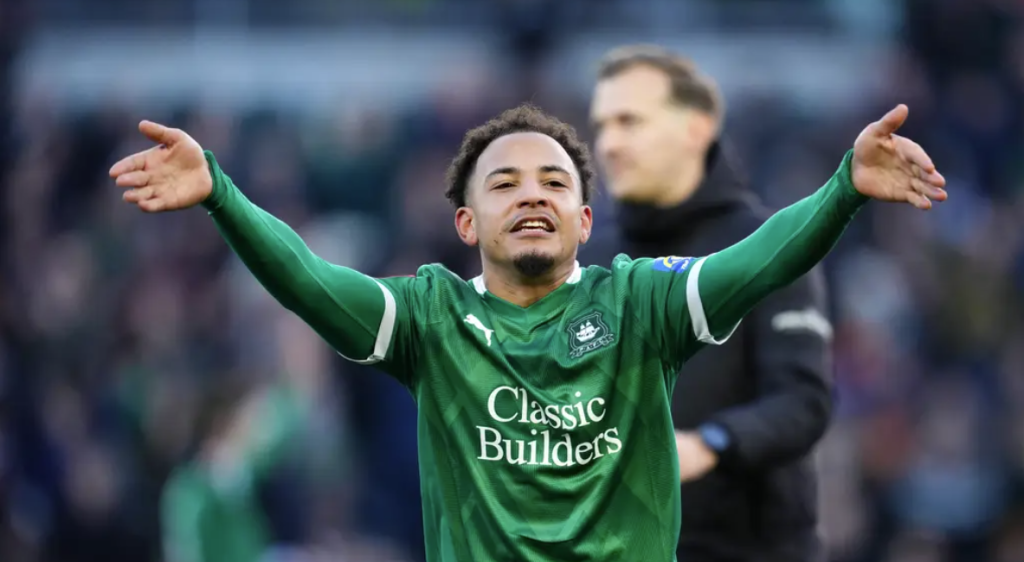 Matthew Sorinola had a hand in the late Plymouth Argyle equaliser