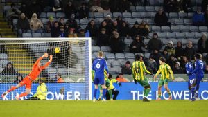 Leicester City’s Abdul Fatawu scores the winner