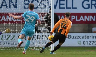 Ben Knight scores for Cambridge United against Walsall