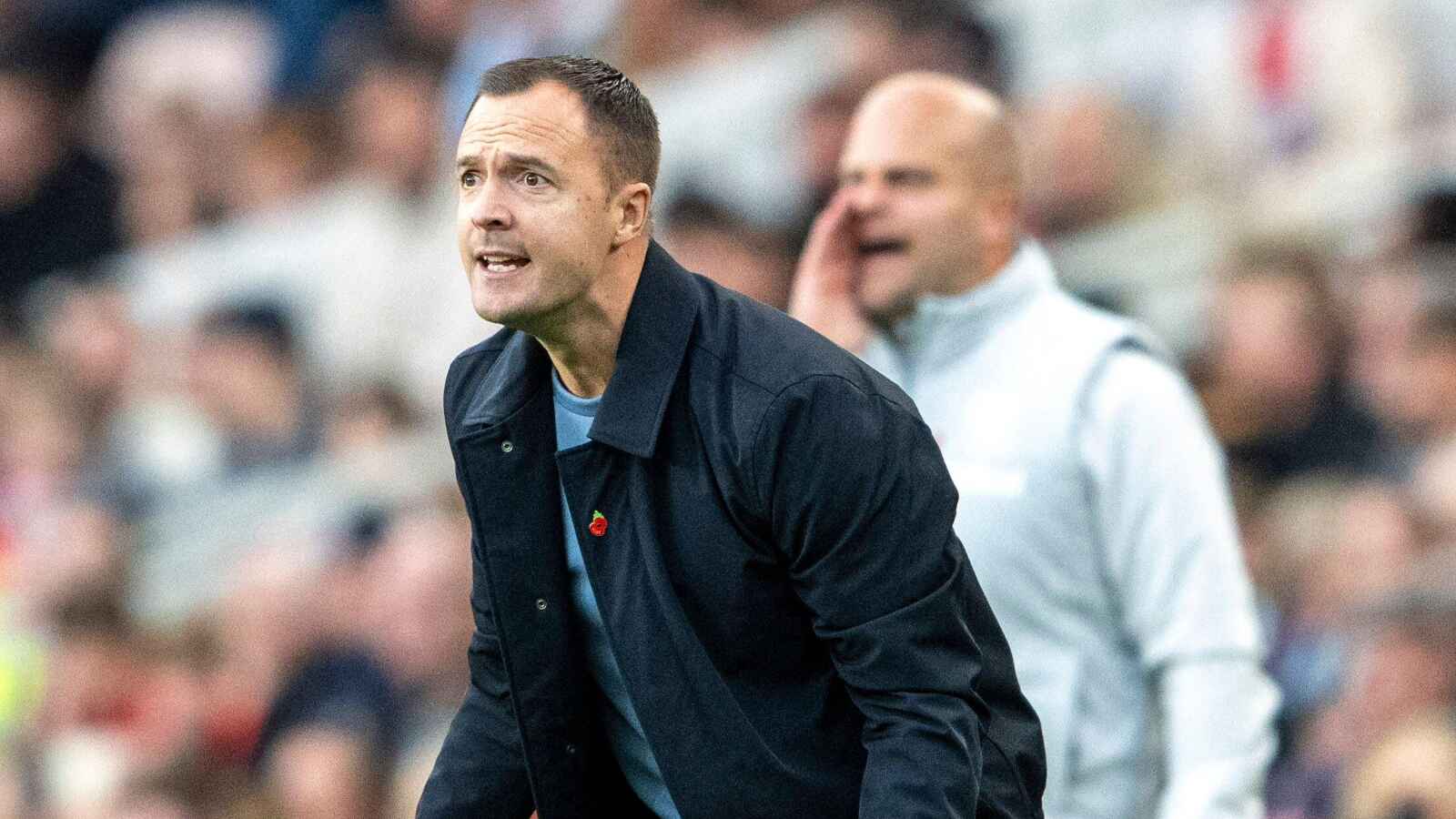 Birmingham City manager Chris Davies shows his frustration