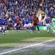 Calum Chambers, left, scores Cardiff City’s second goal